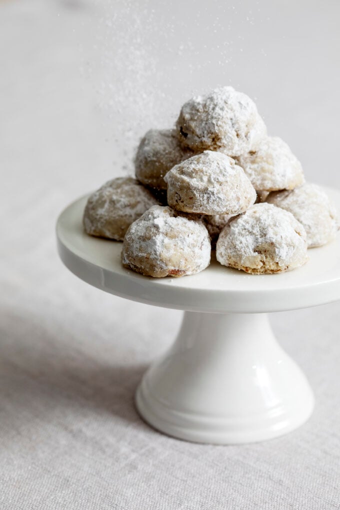 Buttery Vegan Snowball Cookies (no flour!)